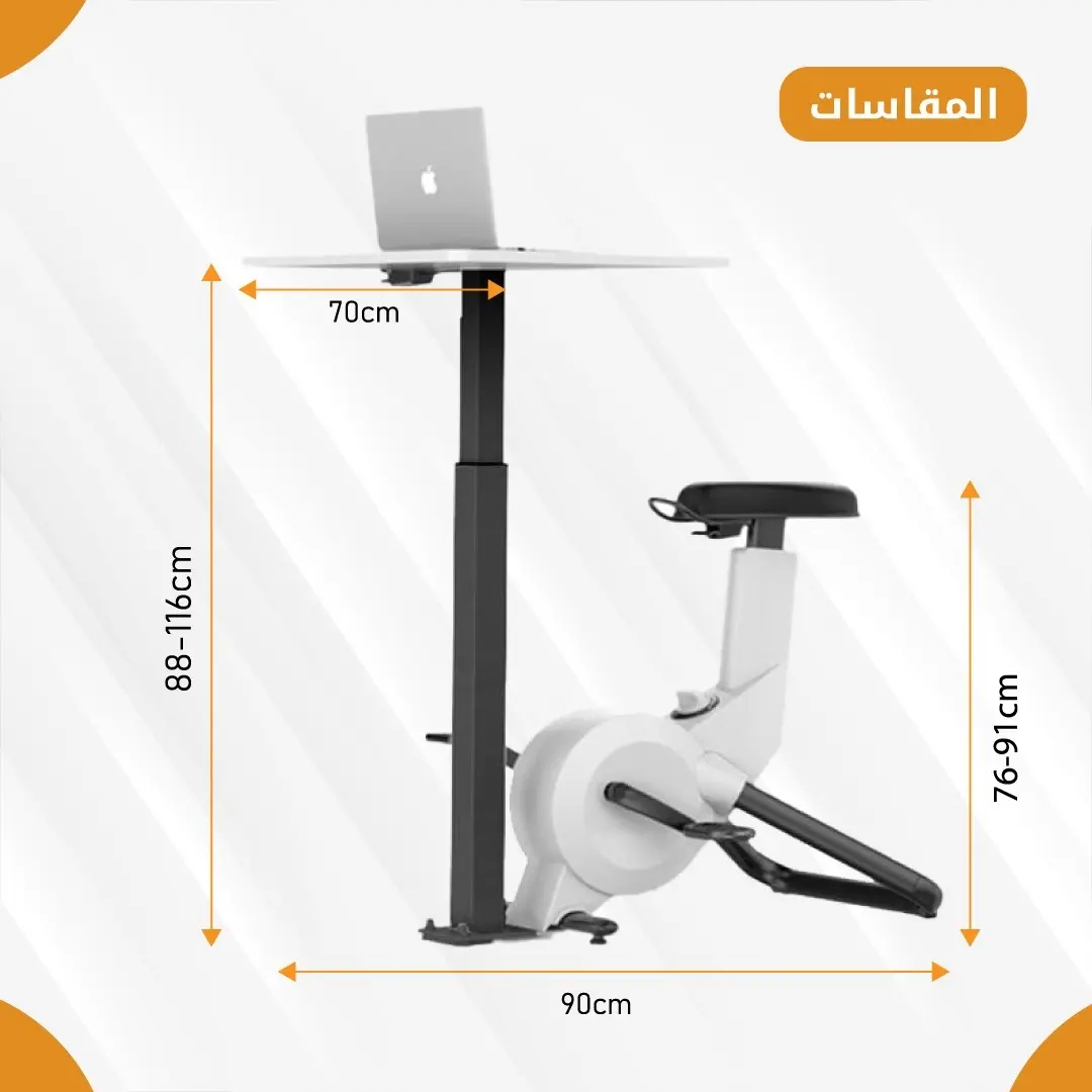 Exercise bike desk